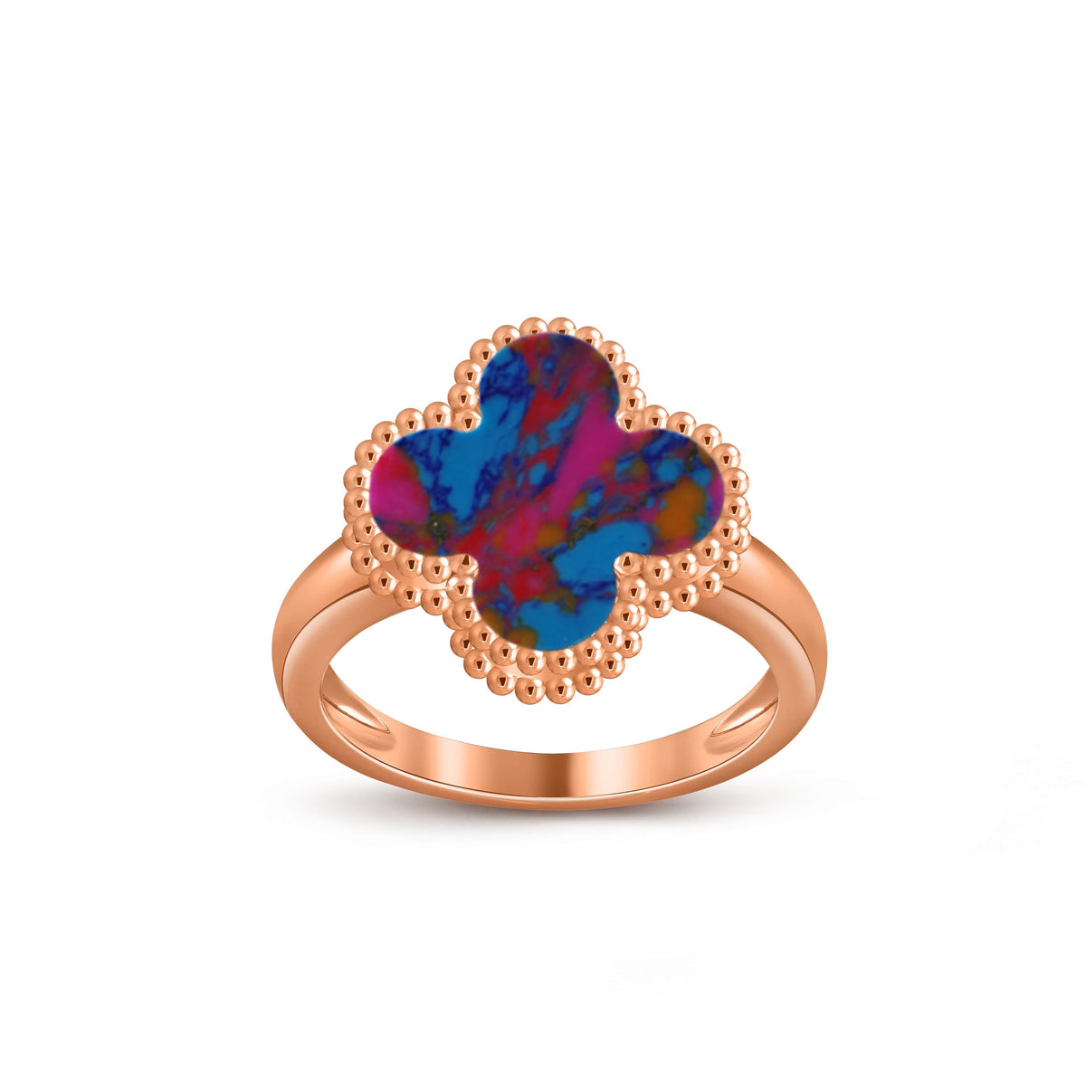 [ElanLuxe Jewelry]CLOVER RING ROSE GOLD COLLECTION