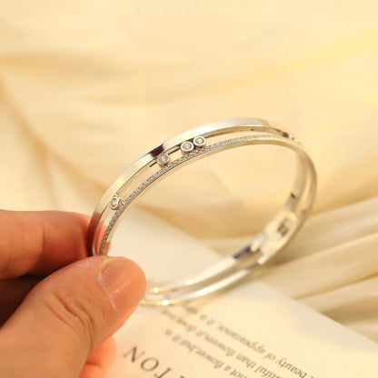 [ElanLuxe Jewelry]Move Romane Diamond Bangle Bracelet