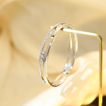 [ElanLuxe Jewelry]Move Romane Diamond Bangle Bracelet