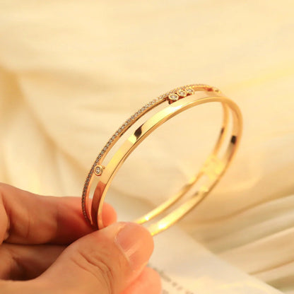 [ElanLuxe Jewelry]Move Romane Diamond Bangle Bracelet
