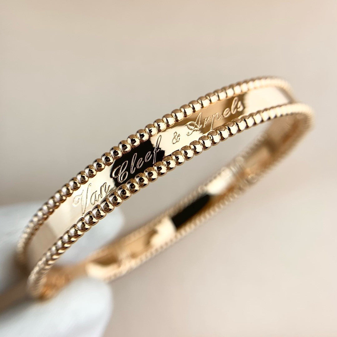 [ElanLuxe Jewelry]CLOVER PERLEE BRACELET SIGNATURE ENGRAVING SERIES