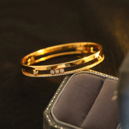 [ElanLuxe Jewelry]Move Romane Diamond Bangle Bracelet