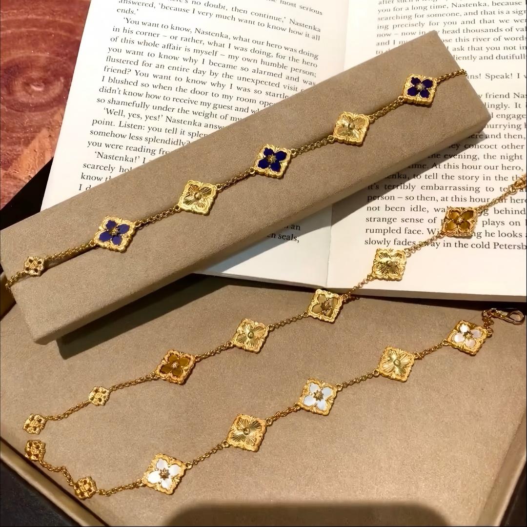 [ElanLuxe Jewelry JEWELRY] OPERA 5 MOTIFS TULLE ENAMEL BRACELET