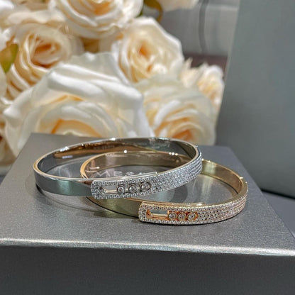 [ElanLuxe Jewelry]Move Noa Rose Gold Pav茅 Diamond Bangle Bracelet