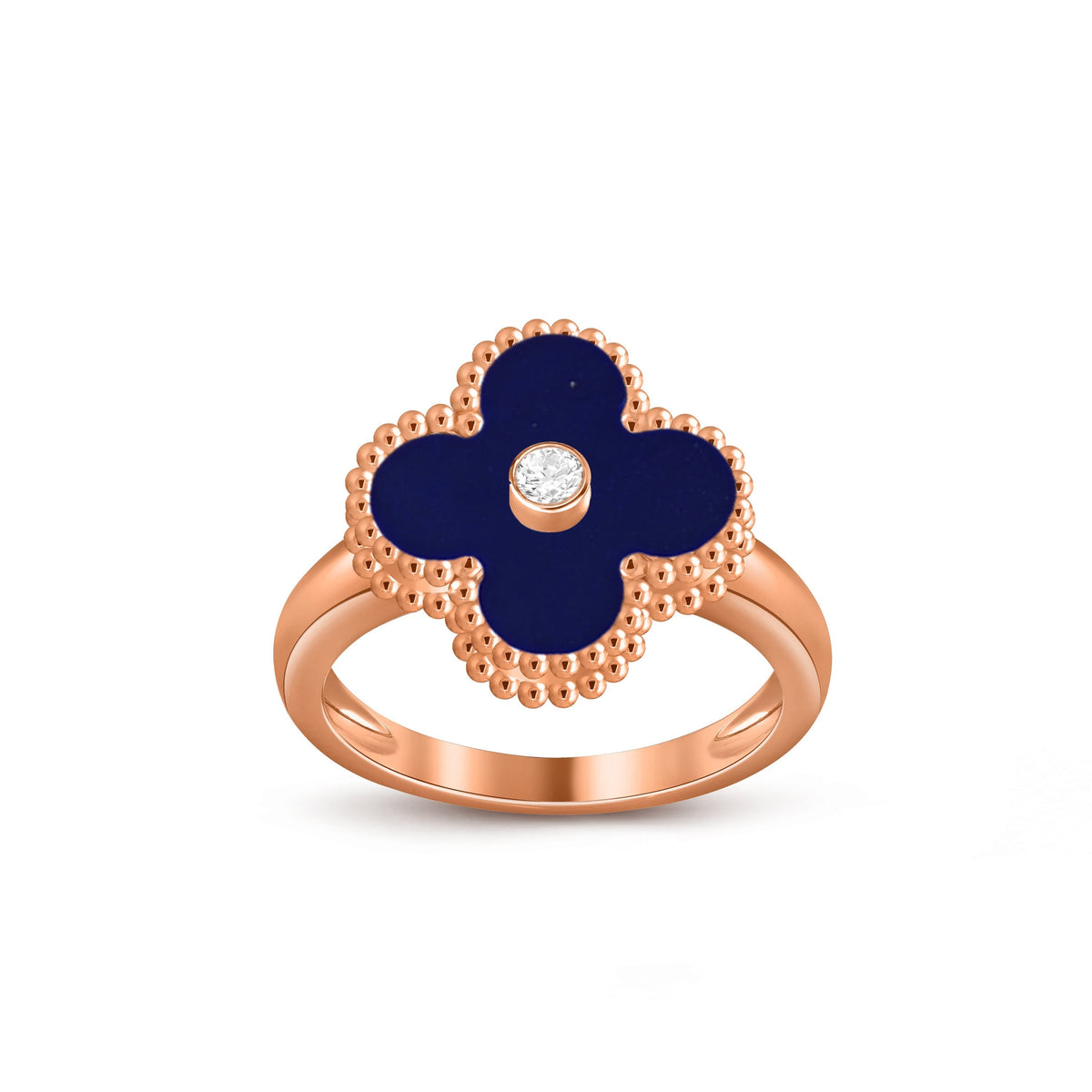 [ElanLuxe Jewelry]CLOVER DIAMOND RING ROSE GOLD COLLECTION