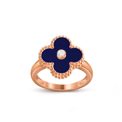 [ElanLuxe Jewelry]CLOVER DIAMOND RING ROSE GOLD COLLECTION