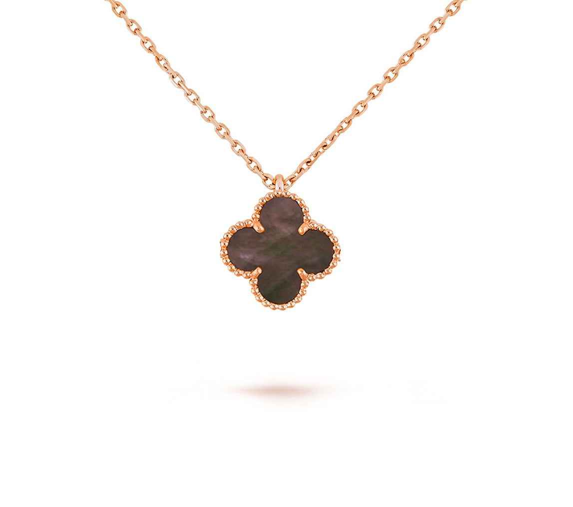 [ElanLuxe Jewelry]CLOVER MINI 9.5MM CARNELIANS NECKLACE COLLECTION