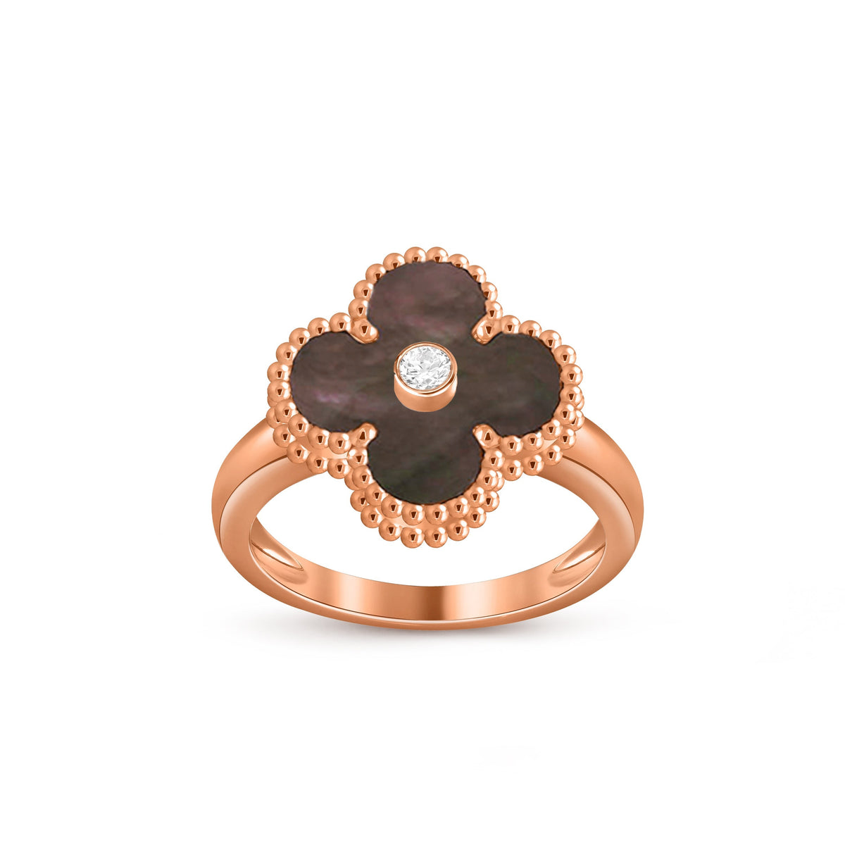 [ElanLuxe Jewelry]CLOVER DIAMOND RING ROSE GOLD COLLECTION