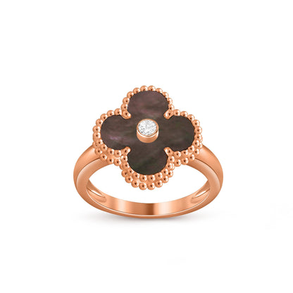 [ElanLuxe Jewelry]CLOVER DIAMOND RING ROSE GOLD COLLECTION