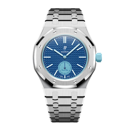 Strap For Ap Swatch Royal Oak Pop Exclusive Steel Case & Strap Full‑wrap Embedded Watch Band