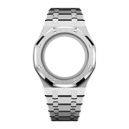 Strap For Ap Swatch Royal Oak Pop Exclusive Steel Case & Strap Full‑wrap Embedded Watch Band