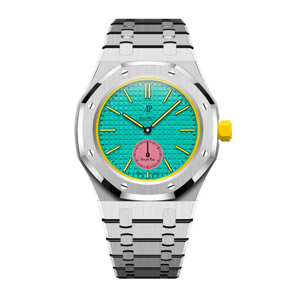 Strap For Ap Swatch Royal Oak Pop Exclusive Steel Case & Strap Full‑wrap Embedded Watch Band