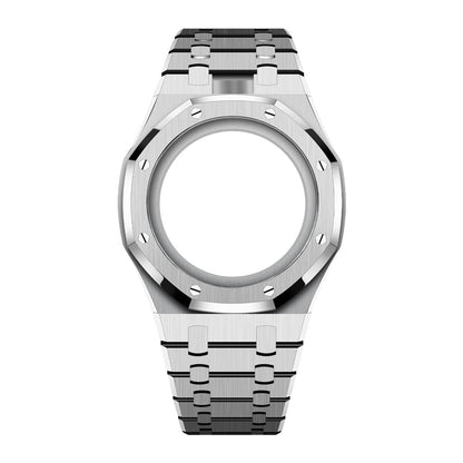 Strap For Ap Swatch Royal Oak Pop Exclusive Steel Case & Strap Full‑wrap Embedded Watch Band