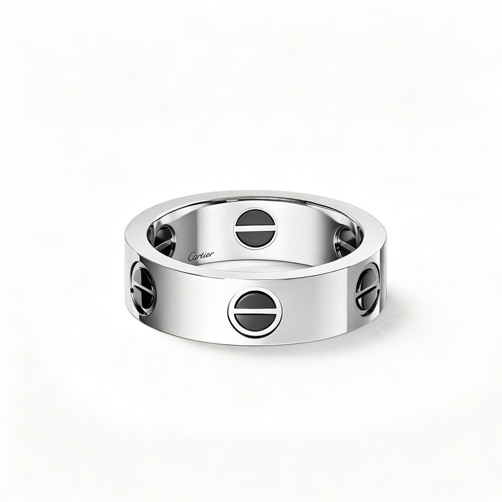 [ElanLuxe Jewelry]LOVE RING 5.5MM NO DIAMONDS  CERAMIC