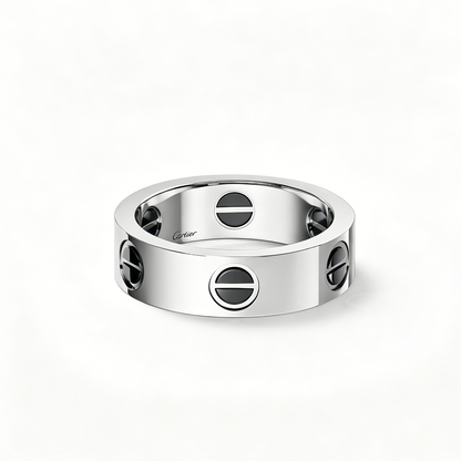 [ElanLuxe Jewelry]LOVE RING 5.5MM NO DIAMONDS  CERAMIC