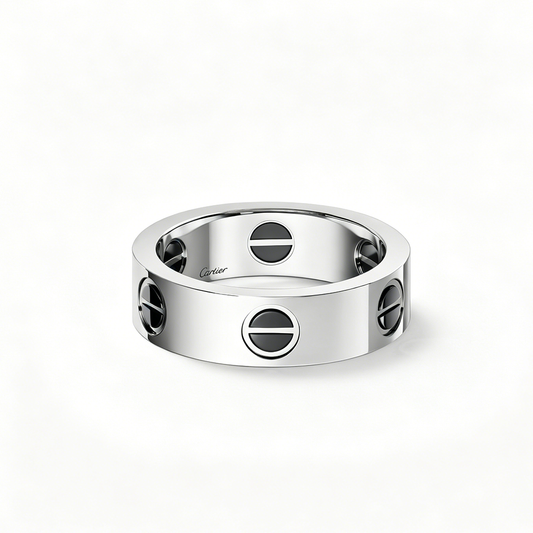 [ElanLuxe Jewelry]LOVE RING 5.5MM NO DIAMONDS  CERAMIC