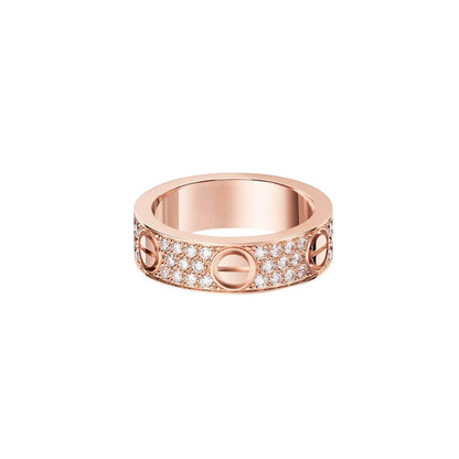 [ElanLuxe Jewelry]LOVE RING 5.5MM DIAMONDS PAVED
