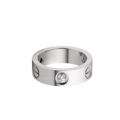 [ElanLuxe Jewelry]LOVE 5.5MM 3 DIAMOND RING