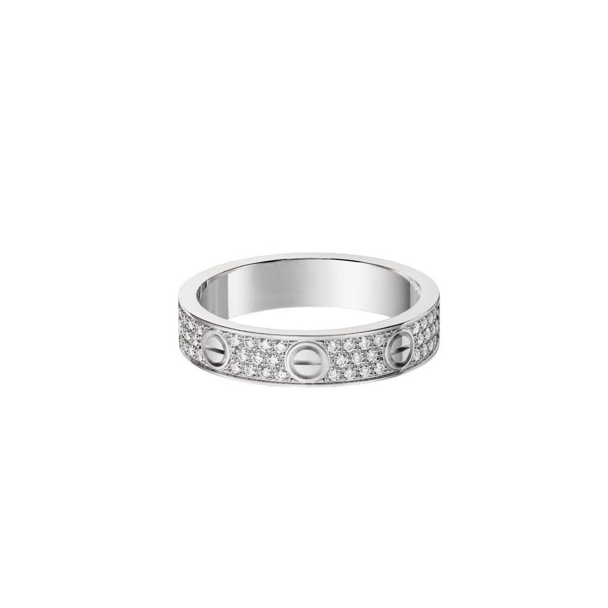 [ElanLuxe Jewelry]LOVE RING 4.0MM DIAMOND PAVED