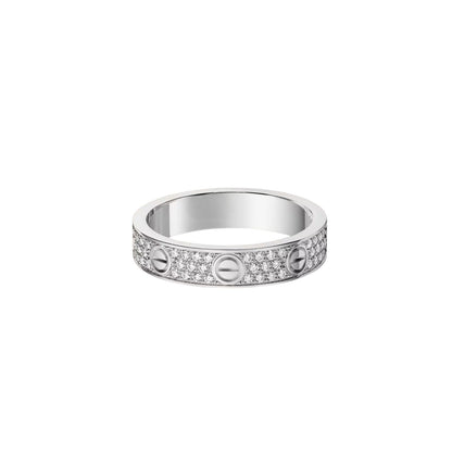 [ElanLuxe Jewelry]LOVE RING 4.0MM DIAMOND PAVED