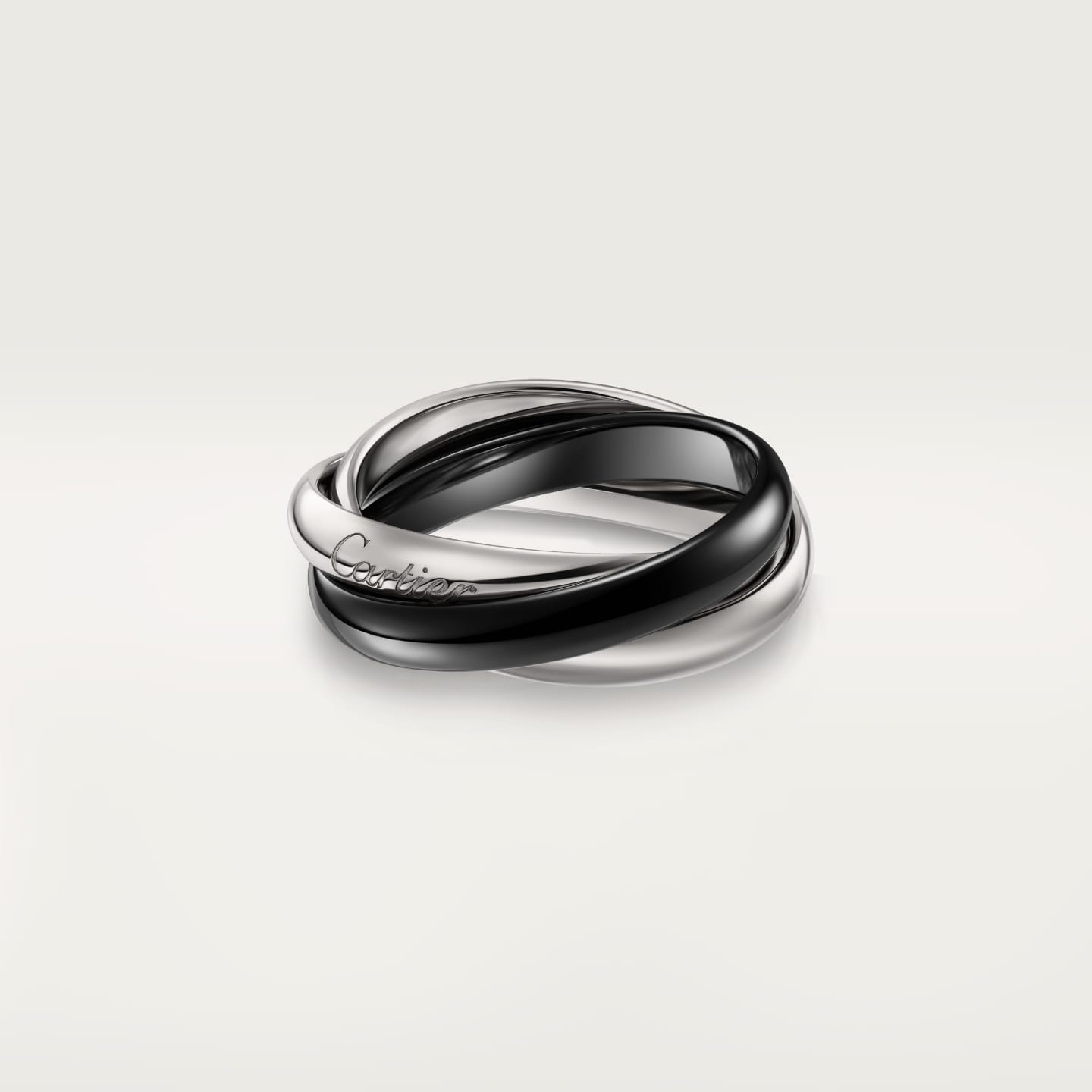 [ElanLuxe Jewelry]TRINITY 3.2MM RING BLACK CERAMIC