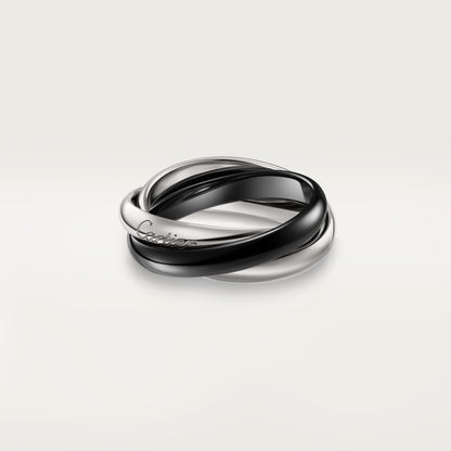 [ElanLuxe Jewelry]TRINITY 3.2MM RING BLACK CERAMIC