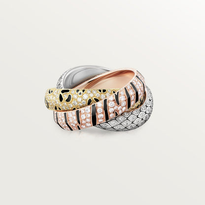 [ElanLuxe Jewelry]TRINITY  RING LEOPARD PRINT
