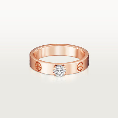 [ElanLuxe Jewelry]LOVE RING 3.6MM 1 BIG DIAMOND