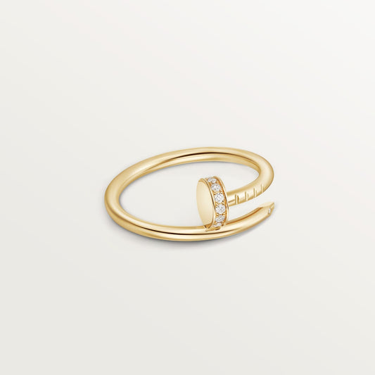 [ElanLuxe Jewelry]JUSTE 1.8MM HALF DIAMOND RING