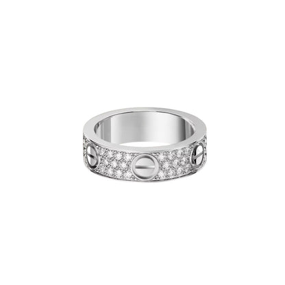 [ElanLuxe Jewelry]LOVE RING 5.5MM DIAMONDS PAVED