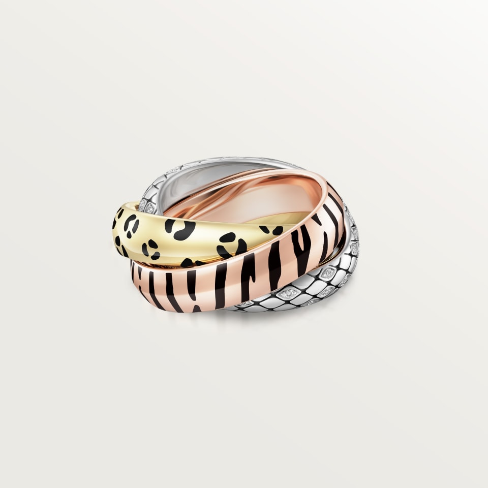 [ElanLuxe Jewelry]TRINITY  RING LEOPARD PRINT