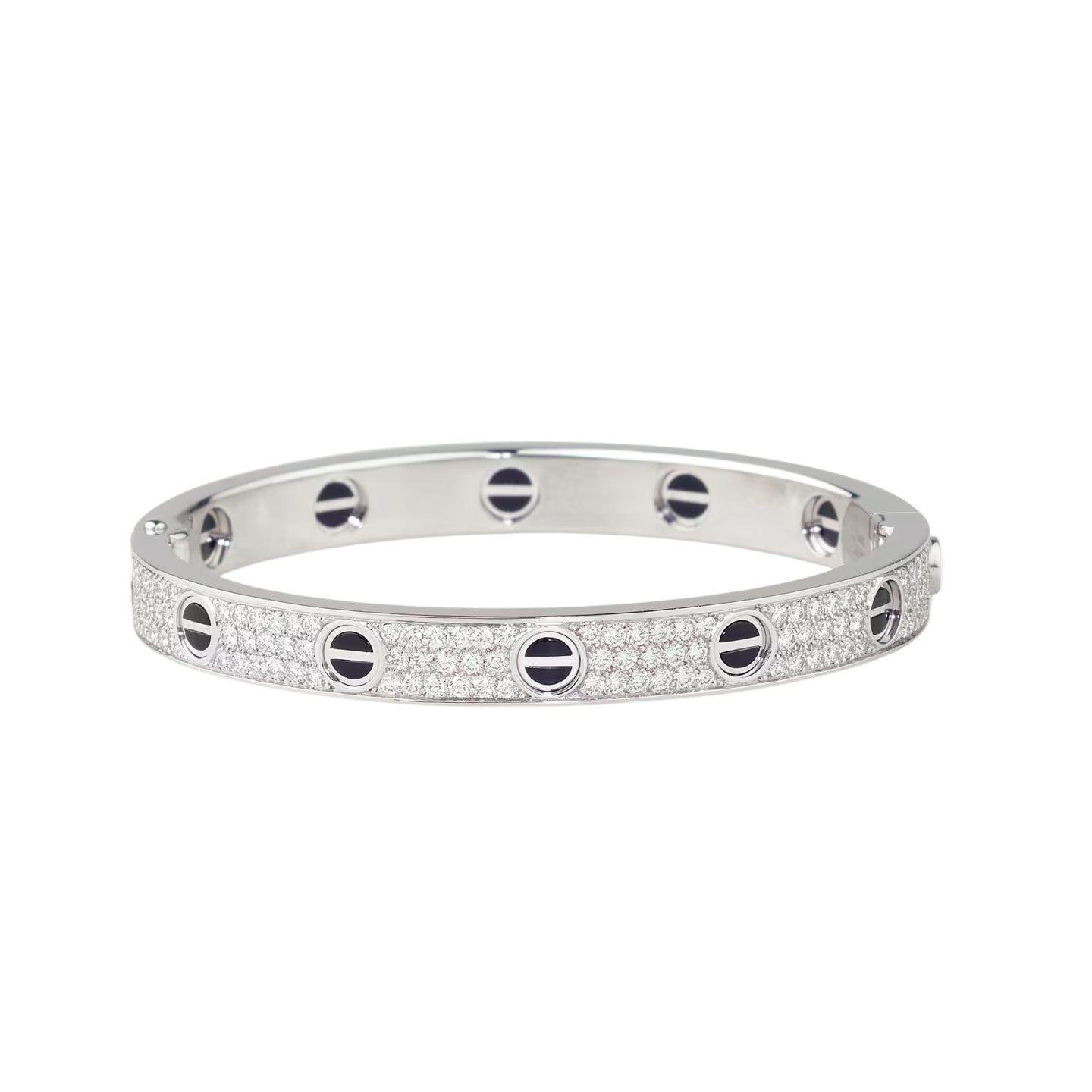 [ElanLuxe Jewelry]LOVE BRACELET 6.1MM DIAMOND-PAVED CERAMIC