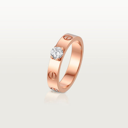 [ElanLuxe Jewelry]LOVE RING 3.6MM 1 BIG DIAMOND