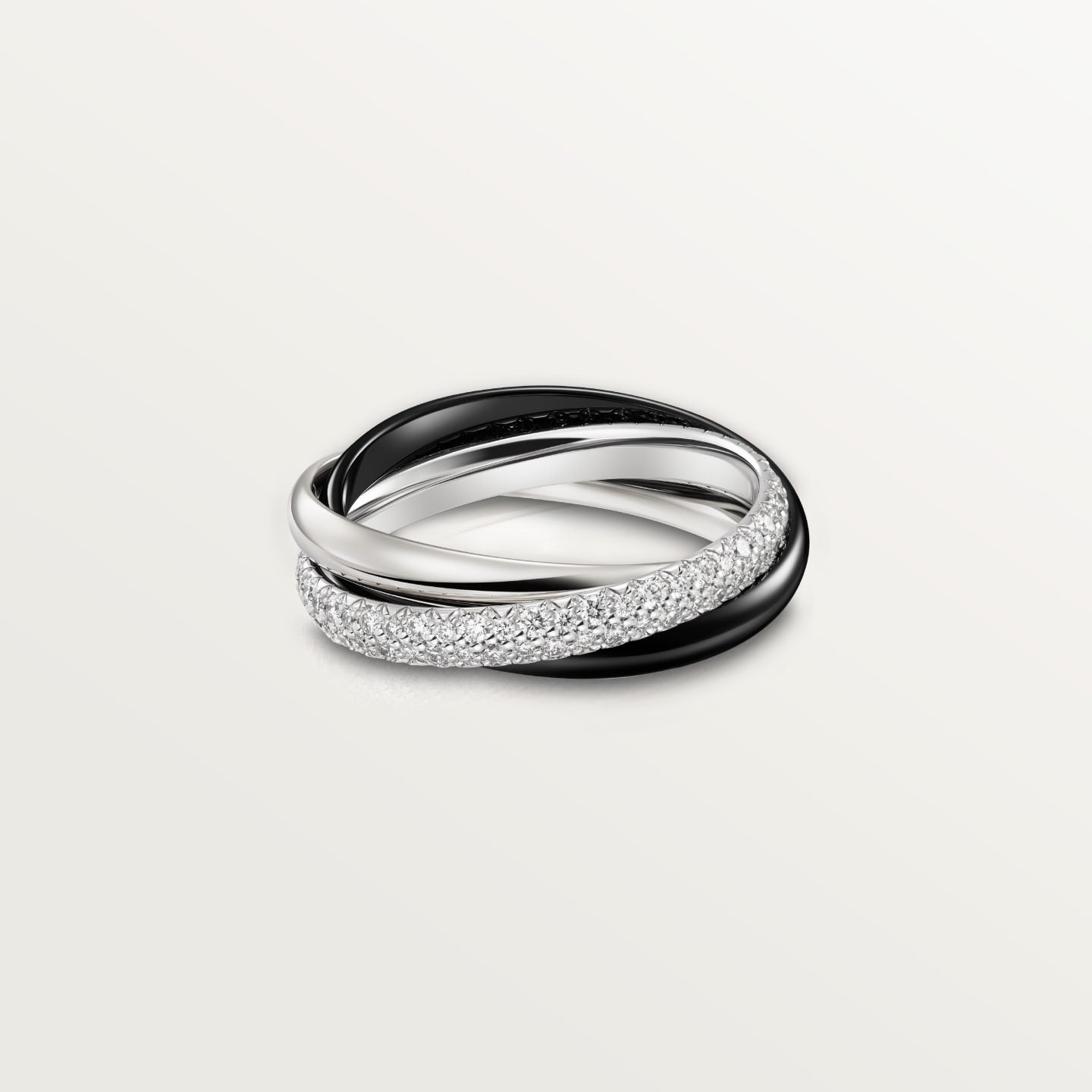 [ElanLuxe Jewelry]TRINITY 3.2MM RING BLACK CERAMIC