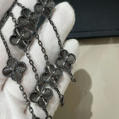 [ElanLuxe Jewelry]CLOVER 5 MOTIF BLACK BRACELET