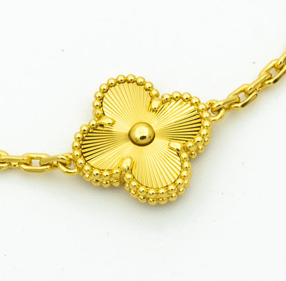 [ElanLuxe Jewelry]CLOVER BRACELET 5 MOTIFS GOLD DIAMOND