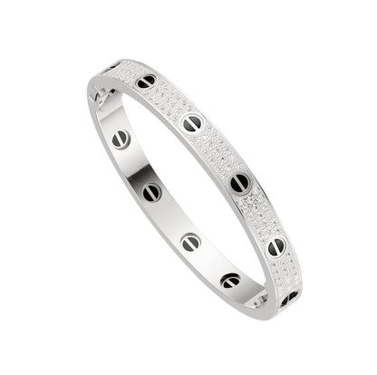[ElanLuxe Jewelry]LOVE BRACELET 6.1MM DIAMOND-PAVED CERAMIC