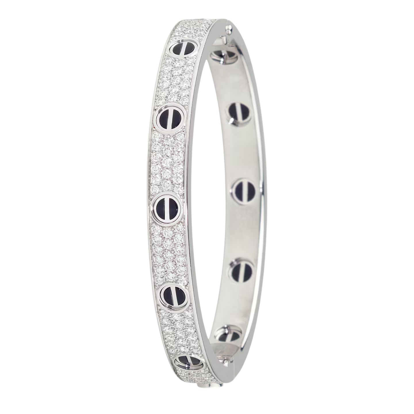 [ElanLuxe Jewelry]LOVE BRACELET 6.1MM DIAMOND-PAVED CERAMIC