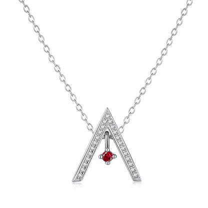 [ElanLuxe Jewelry]Sparkling "A" Shape Necklace