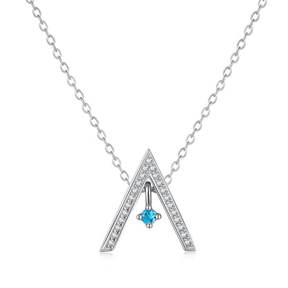 [ElanLuxe Jewelry]Sparkling "A" Shape Necklace