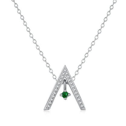 [ElanLuxe Jewelry]Sparkling "A" Shape Necklace