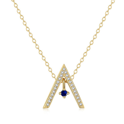 [ElanLuxe Jewelry]Sparkling "A" Shape Necklace