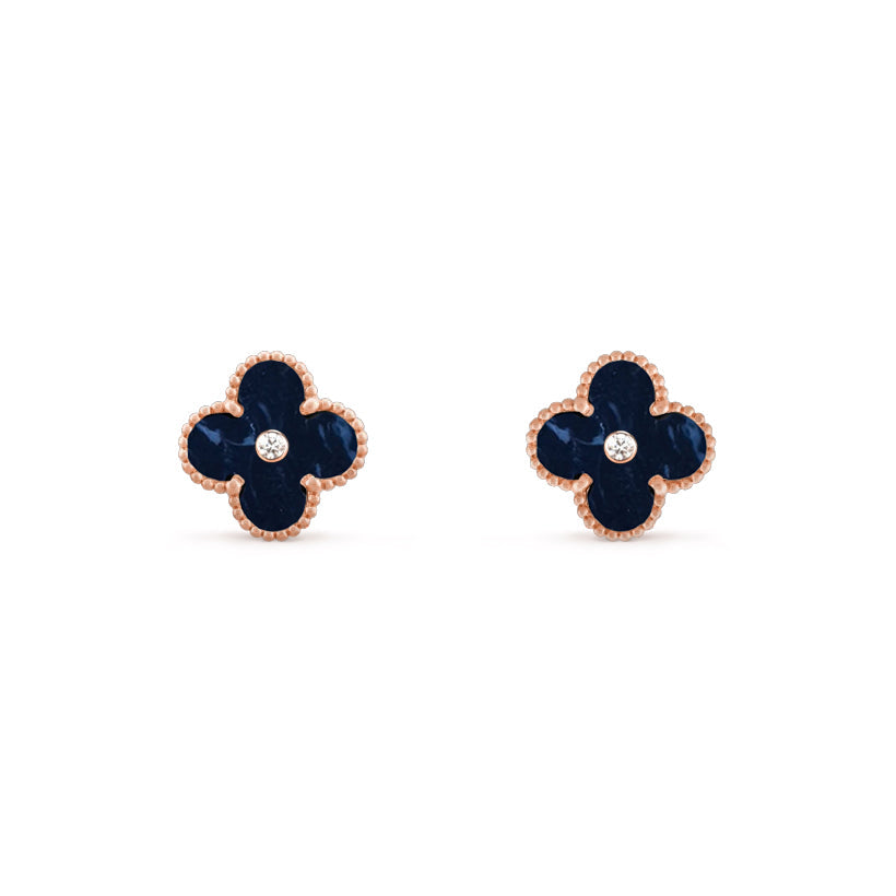 [ElanLuxe Jewelry]CLOVER  15MM DIAMOND EARRINGS COLLECTION