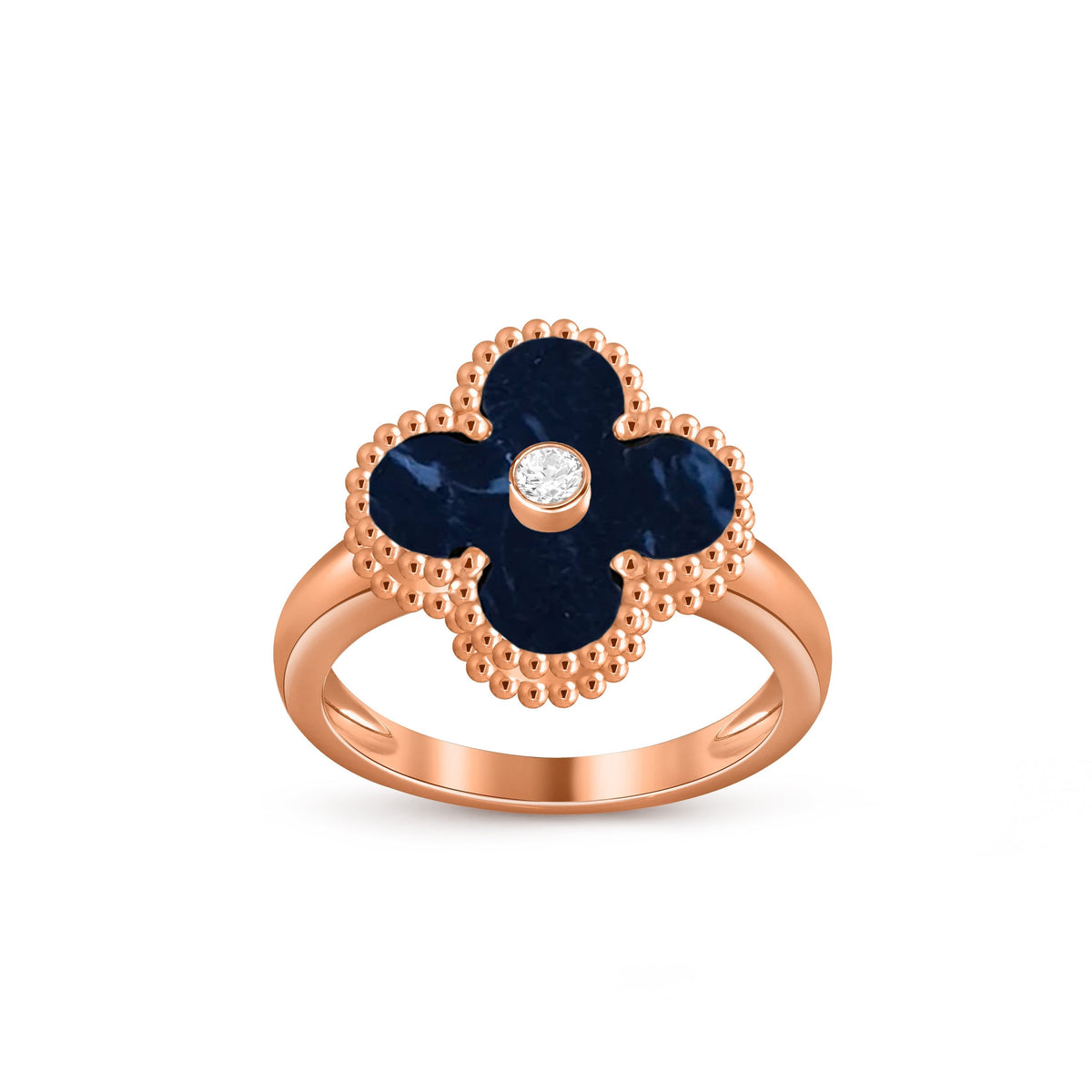 [ElanLuxe Jewelry]CLOVER DIAMOND RING ROSE GOLD COLLECTION