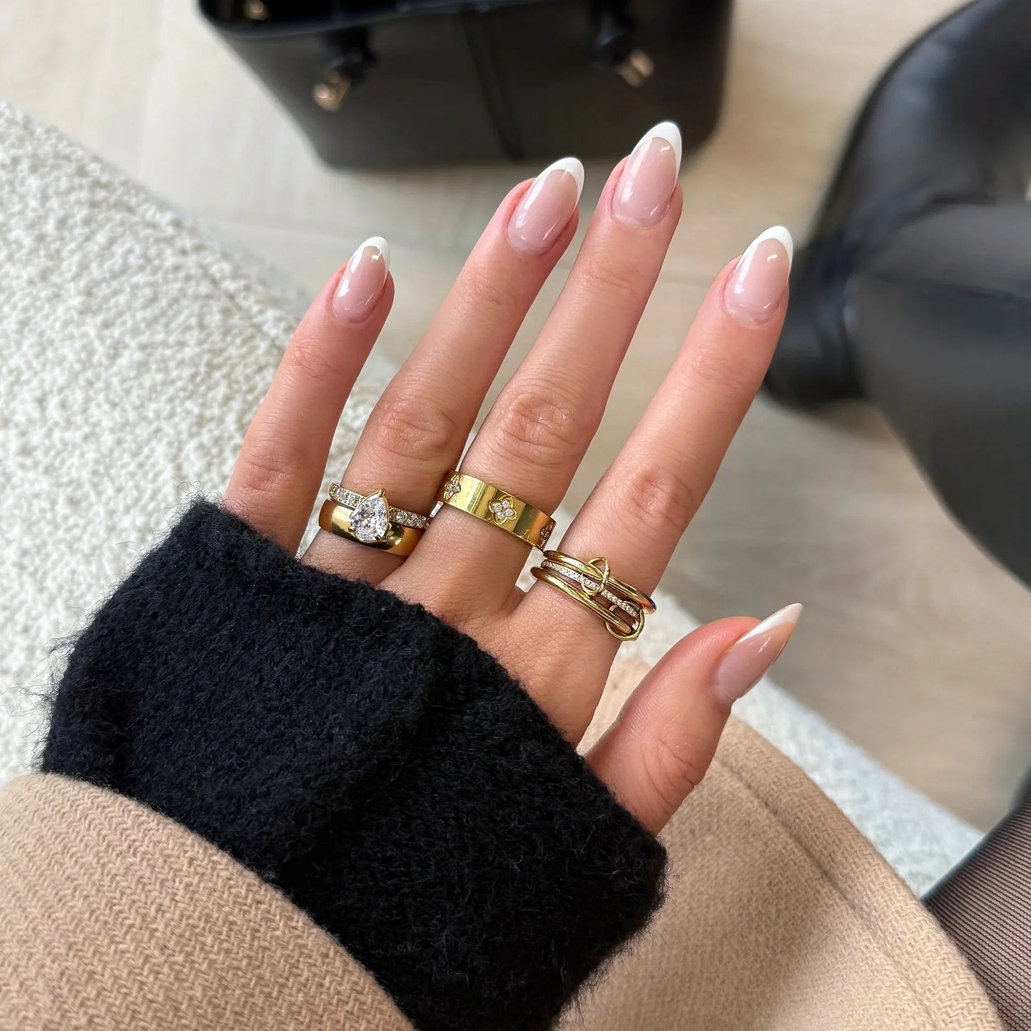 [ElanLuxe]Dara Diamond Ring Stack