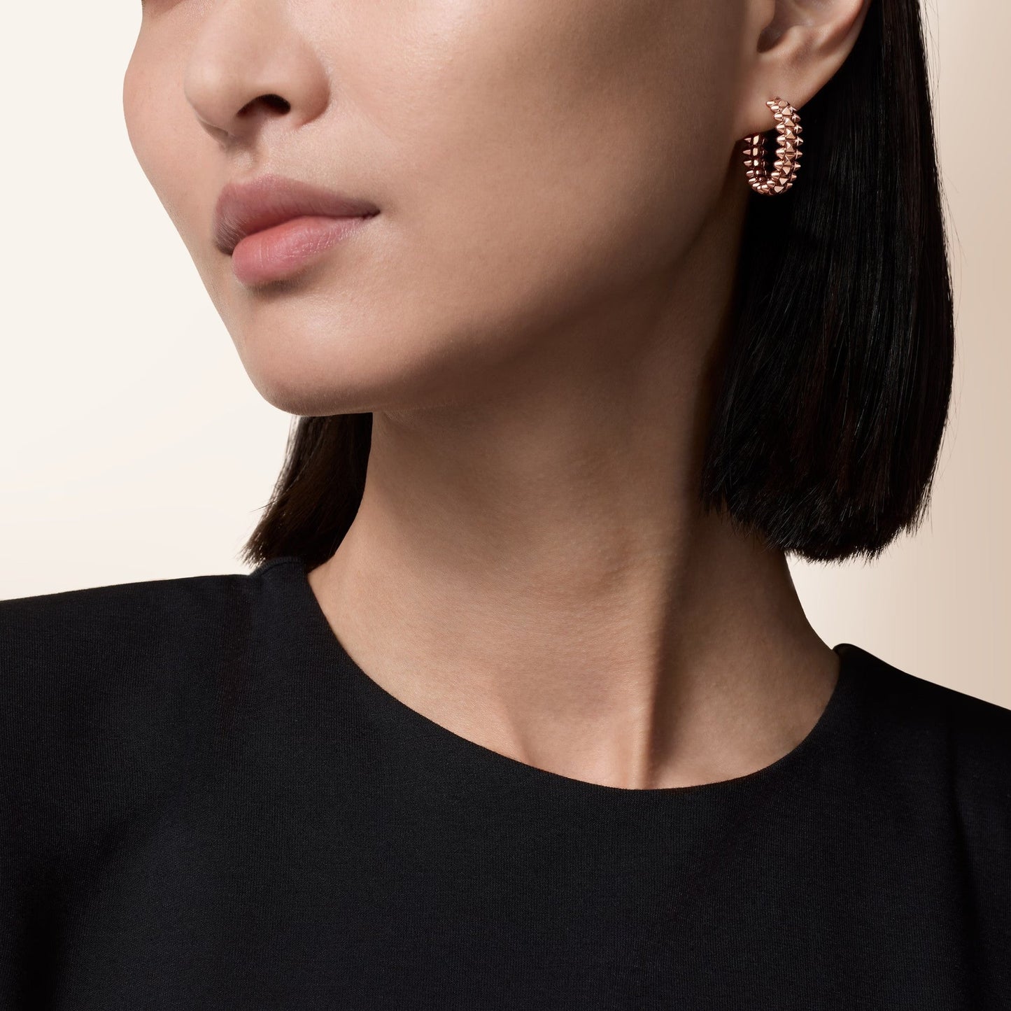[ElanLuxe Jewelry]CLASH SMALL HOOP EARRINGS
