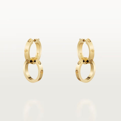 [ElanLuxe Jewelry]LOVE 3.3MM DANGLE EARRINGS