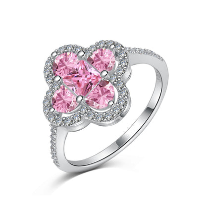 [ElanLuxe Jewelry]Luxurious Eternity Flower Shape Banquet Ring