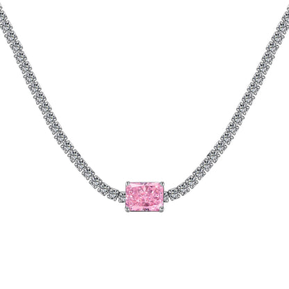 [ElanLuxe Jewelry]2.0 carat Ornate Emerald Cut Necklace