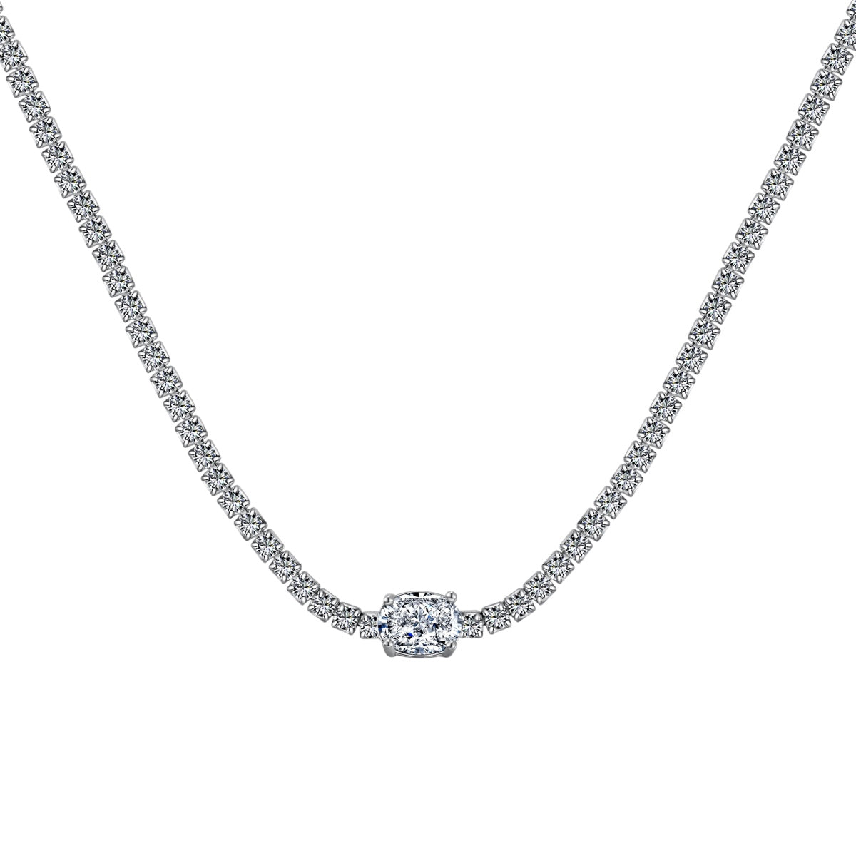 [ElanLuxe Jewelry]1.0 Carat Shining Oval Cut Necklace